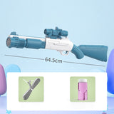 Bubble Machine Fully Automatic Hand-Held Spray Gun Electric 10-Hole Toy Blue