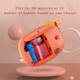 Electric Bubble Machine Rechargeable Children's Hand-held Automatic Camera Soap Water