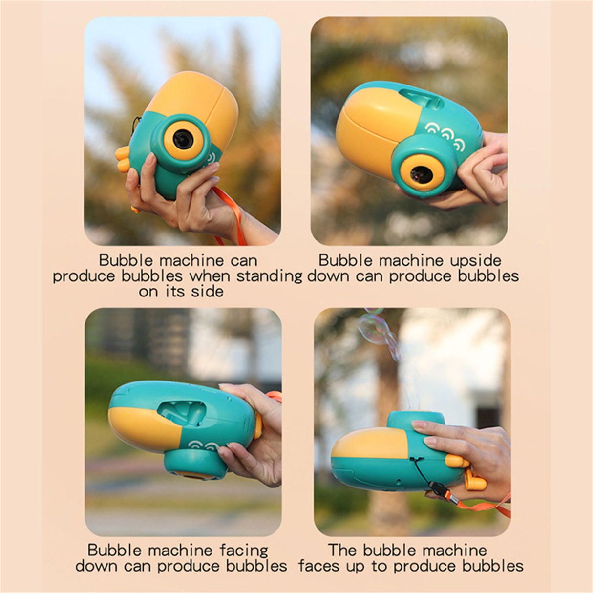 Electric Bubble Machine Rechargeable Children's Hand-held Automatic Camera Soap Water