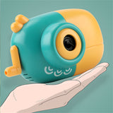 Electric Bubble Machine Rechargeable Children's Hand-held Automatic Camera Soap Water