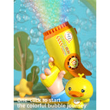 Little Dinosaur 69-Hole Automatic Bubble Gun Toy Outdoor Soap Cartoon Machine