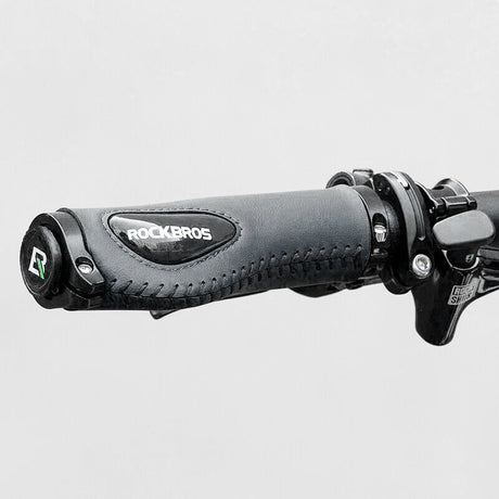 Deluxe Hand Grips Shock Absorbing  MTB Mountain Bike Tourer Double Lock BLACK Handlebar Grips Anti-skid 2.22cm