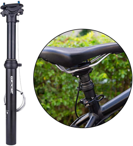 SPD-801 Dropper Seatpost Adjustable Height via Thumb Remote Lever - External Cable 31.6 Diameter 100mm Travel
