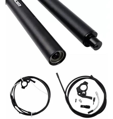 MTB Adjustable seatpost Internal Cable 30.9 Diameter 125mm Travel Adjustable Height via Thumb Remote Lever -