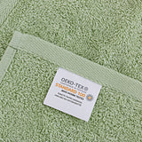 Bath Towel Set - 4 Piece Cotton Washcloths - Sage Green