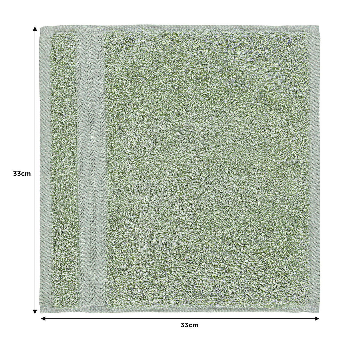 Bath Towel Set - 4 Piece Cotton Washcloths - Sage Green