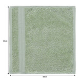 Bath Towel Set - 4 Piece Cotton Washcloths - Sage Green