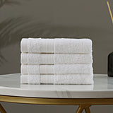 Bath Towel Set - 4 Piece Cotton Washcloths - White