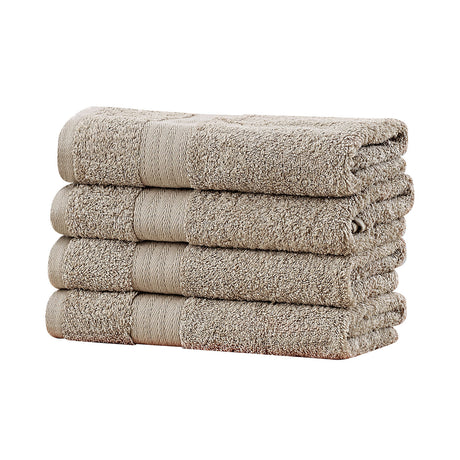 Bath Towel 4 Piece Cotton Hand Towels Set - Sandstone