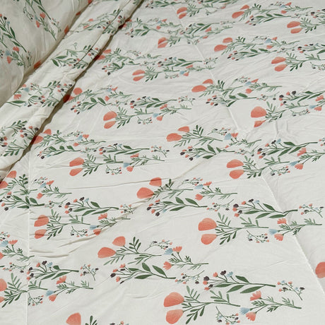 3 Pce Light Weight Comforter Set Queen/King Corbett Floral Coral