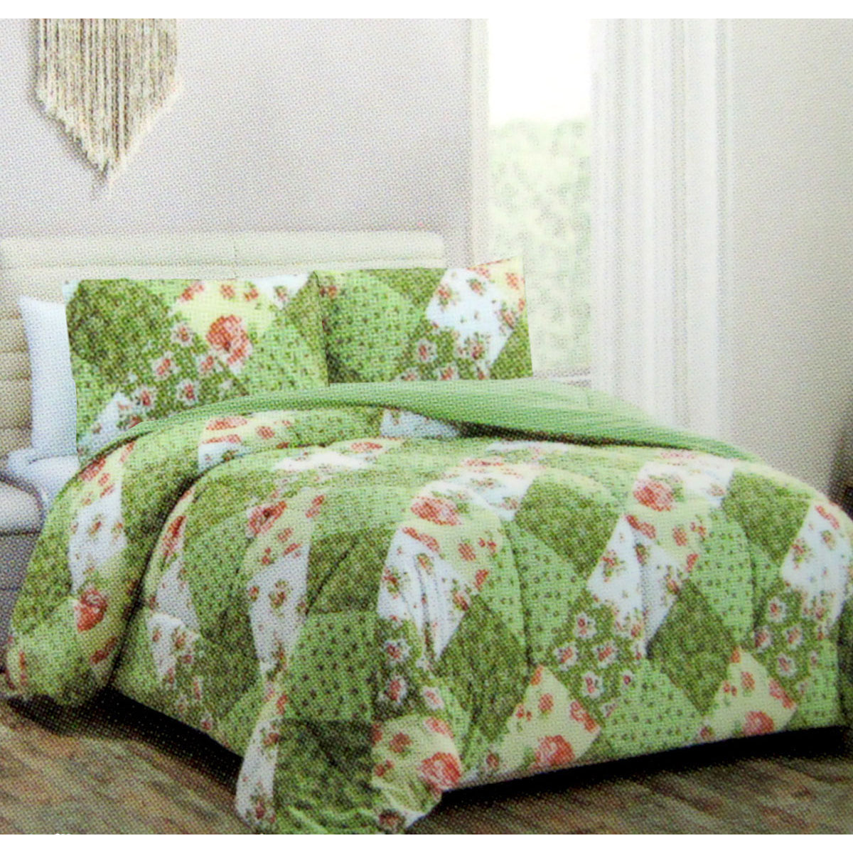 3 Pce Light Weight Microfiber Comforter Set Padini Queen/King D4