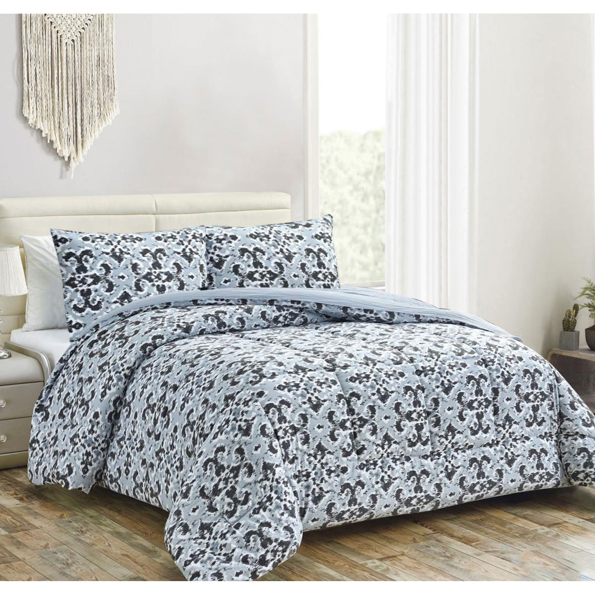 3 Pce Light Weight Microfiber Comforter Set Padini Queen/King D5