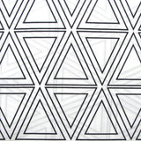 Black Triangle Geometric Pattern Printed Microfiber Polyester Quilt Cover Set Queen