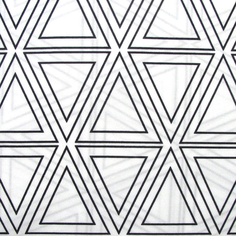 Black Triangle Geometric Pattern Printed Microfiber Polyester Quilt Cover Set Queen