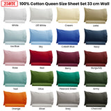 250TC 100% Cotton Sheet Set Single Navy