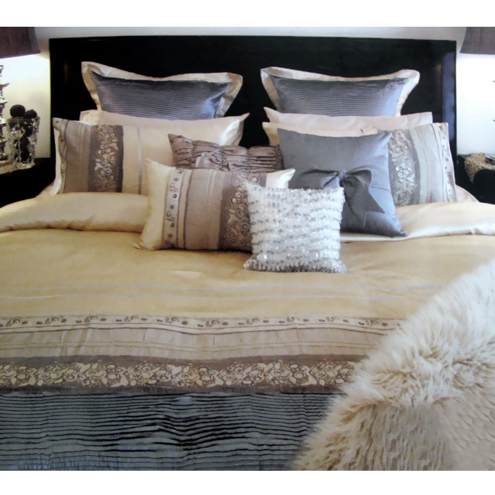 Rominda Gold Quilt Cover Set Queen