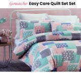 Gouache Niro Easy Care Quilt Cover Set Queen