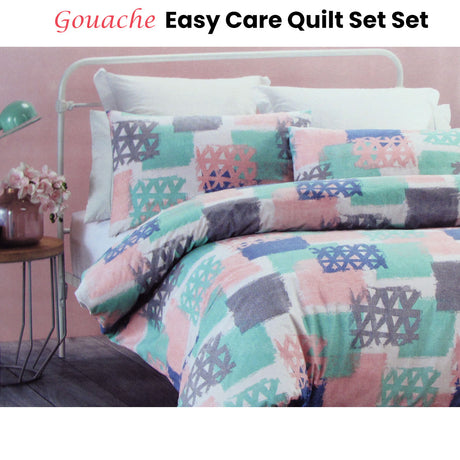 Gouache Niro Easy Care Quilt Cover Set Queen