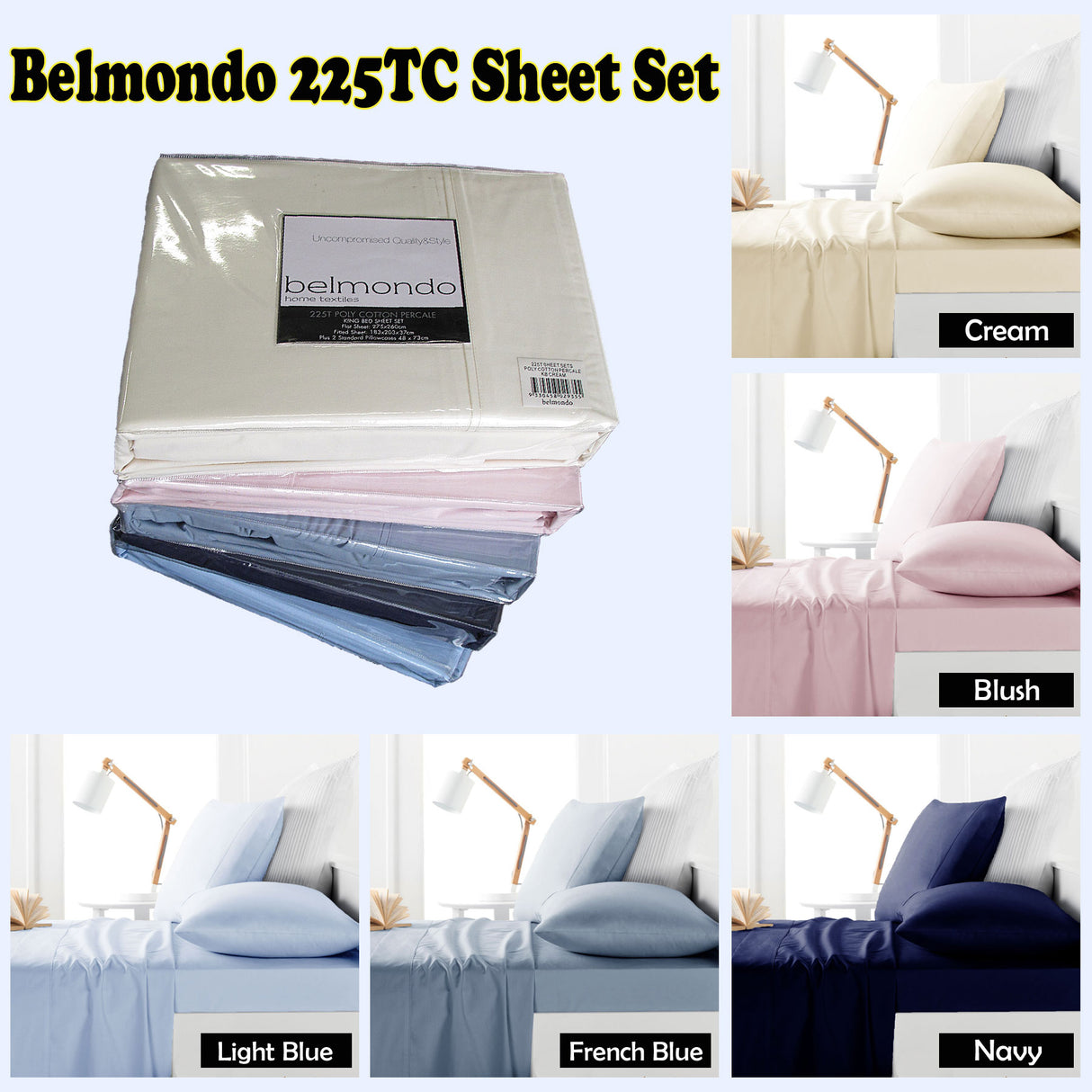 225TC Sheet Set Blush - Single