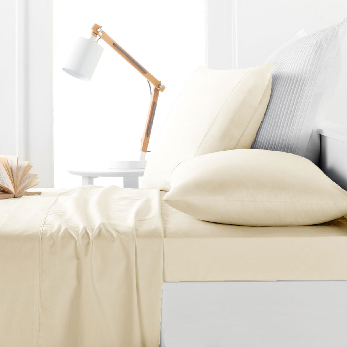 225TC Sheet Set CREAM - King