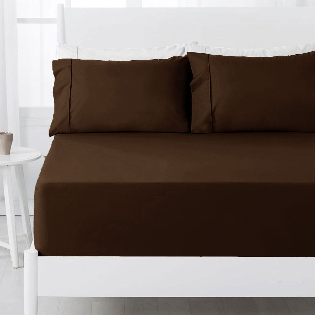 250TC Chocolate Cotton Rich Combo Set Queen 38cm