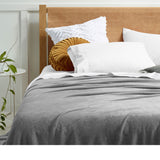Super Soft Blanket Single Size 160 x 240 cm Grey