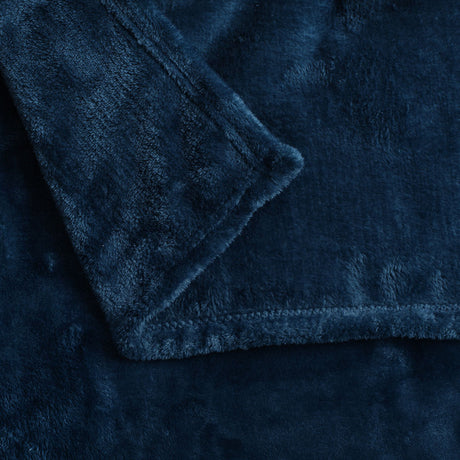 Super Soft Blanket Single Size 160 x 240 cm Ink Blue