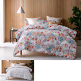 Amara Washed Cotton Printed Reversible Comforter Set Queen