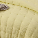 3 Piece Hugo Cotton Gauze Quilted Comforter Set Butter Queen
