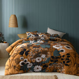 Markle Washed Cotton Printed 3 Piece Comforter Set Queen