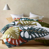 3 Piece Monstera Digital Printed Comforter Set Queen