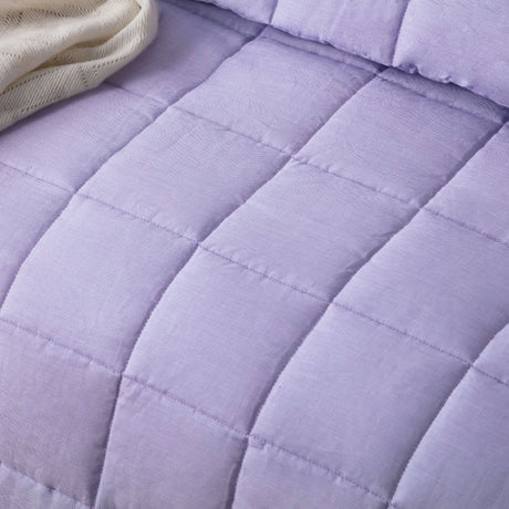 Lilac French Linen Coverlet Set King