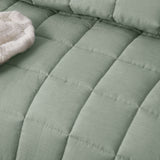 Sage French Linen Coverlet Set Queen