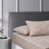 Lisa Green Washed Cotton Printed Fitted Sheet Set Single