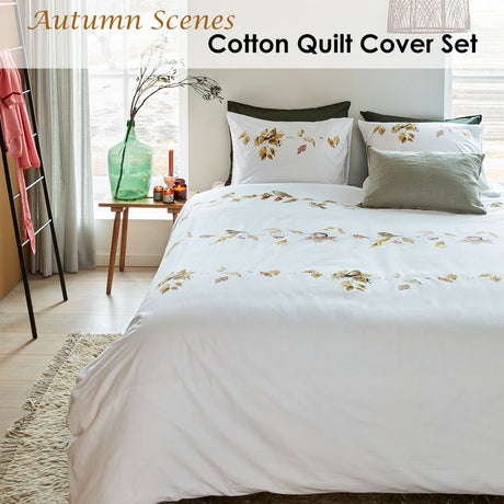 Autumn Scenes Cotton Quilt Cover Set Queen