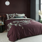 Van Gogh Blossom Dark Red Cotton Quilt Cover Set King