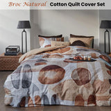 Broc Natural Cotton Quilt Cover Set Queen