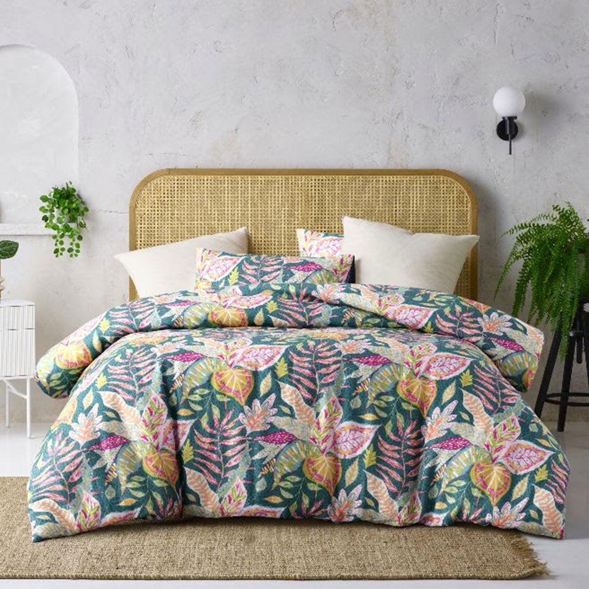 Betty Carmila Printed Linen Cotton Quilt Cover Set Super King
