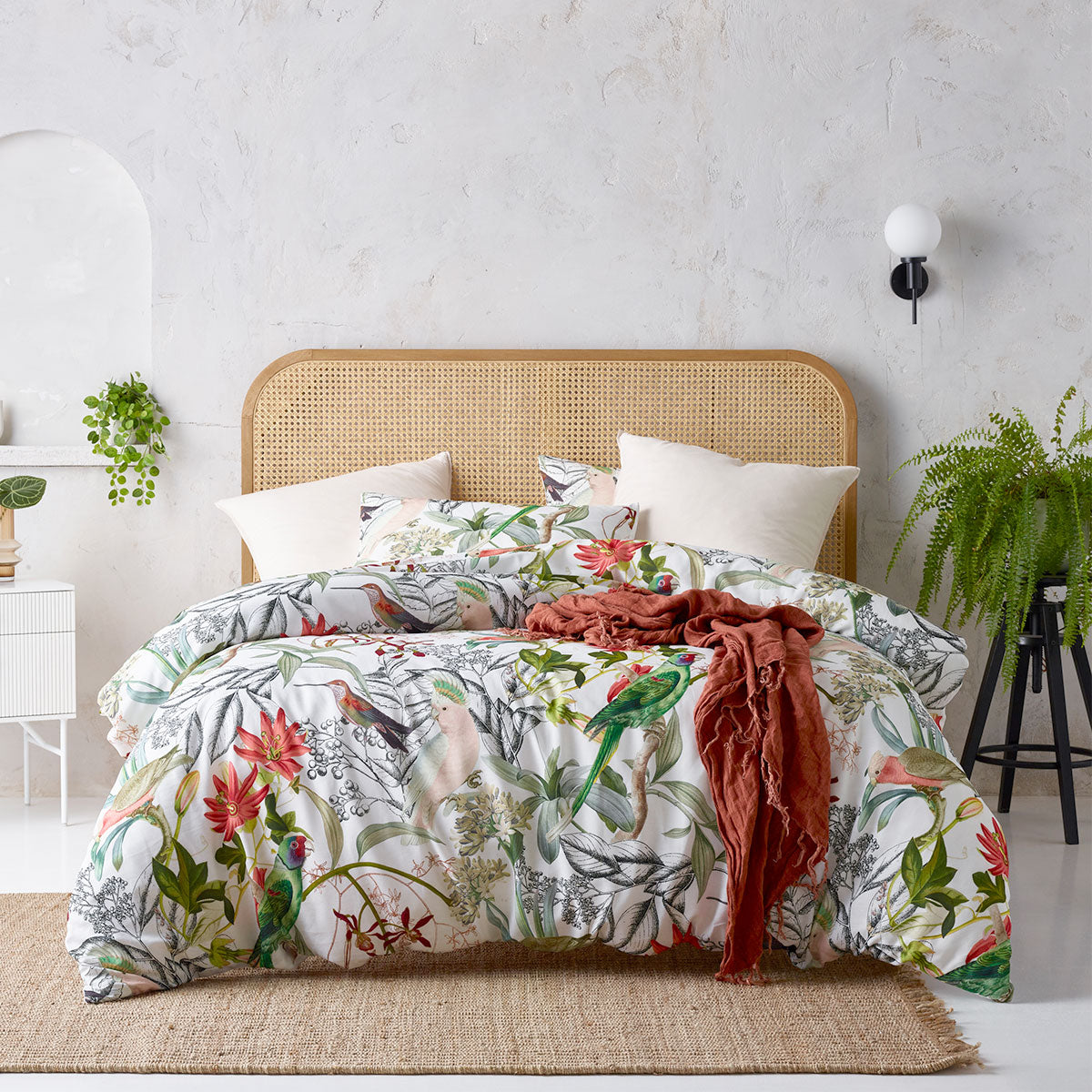 Currumbin Linen Cotton Printed Quilt Cover Set Queen