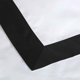White/Black Tailored Hotel Deluxe Cotton Quilt Cover Set Queen