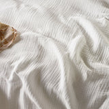 Hugo White Cotton Gauze Quilt Cover Set King