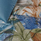 Isla Blue Cotton Sateen Quilt Cover Set Queen