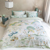 Japonica White Quilt Cover Set Queen