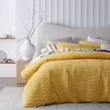 Malvern Ochre Cotton Quilt Cover Set King