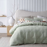 Malvern Sage Cotton Quilt Cover Set Single
