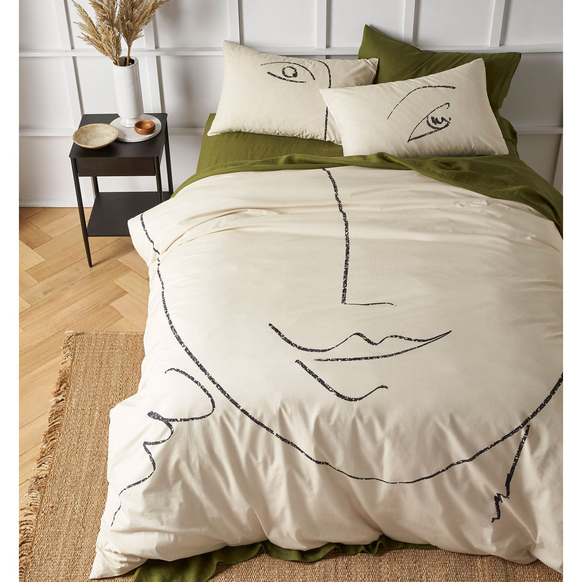Matisse Natural Cotton Quilt Cover Set King