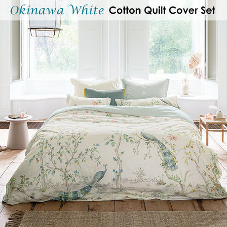 Okinawa White Quilt Cover Set King
