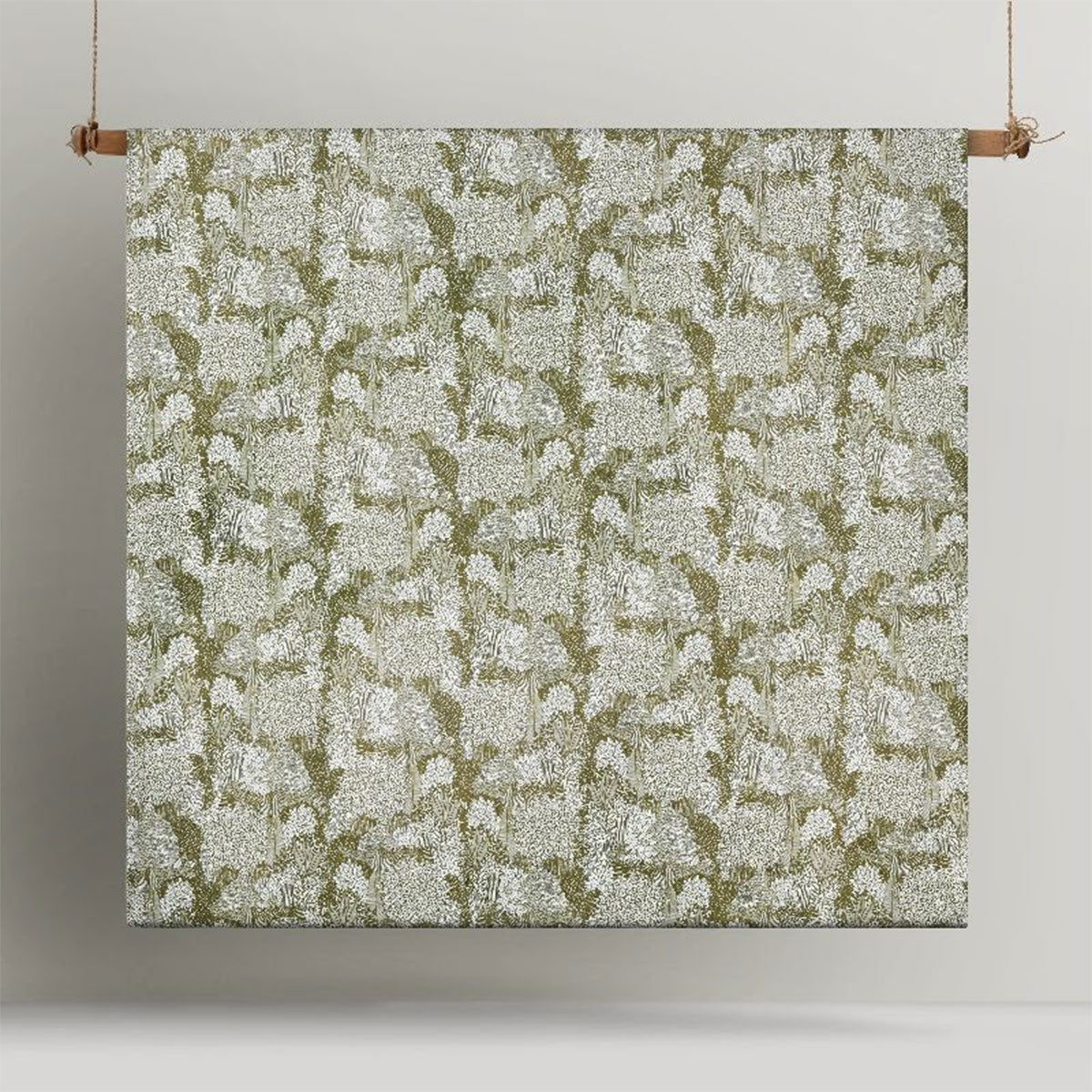Betty Otway Moss Green Washed Cotton Printed Quilt Cover Set Super King