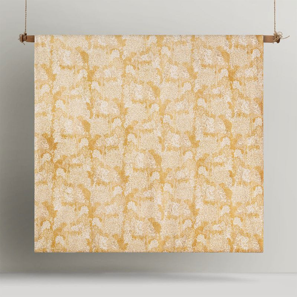 Betty Otway Ochre Washed Cotton Printed Quilt Cover Set Single