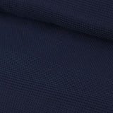 Navy Waffle Polyester Quilt Cover Set Queen